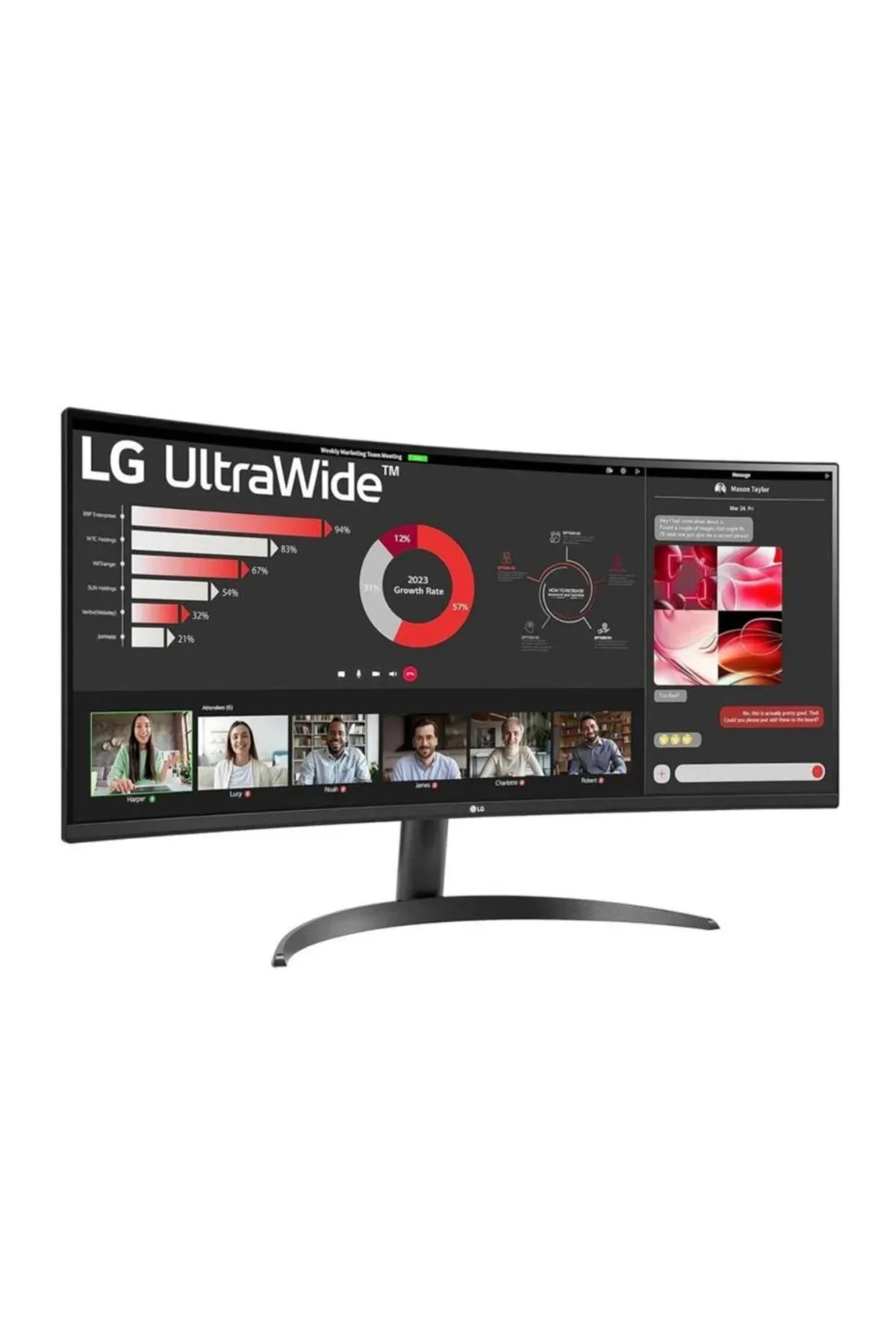 LG Ultrawide 34wr50qc-b 34" 5 Ms 100 Hz Wqhd Curved Va Led Monitör