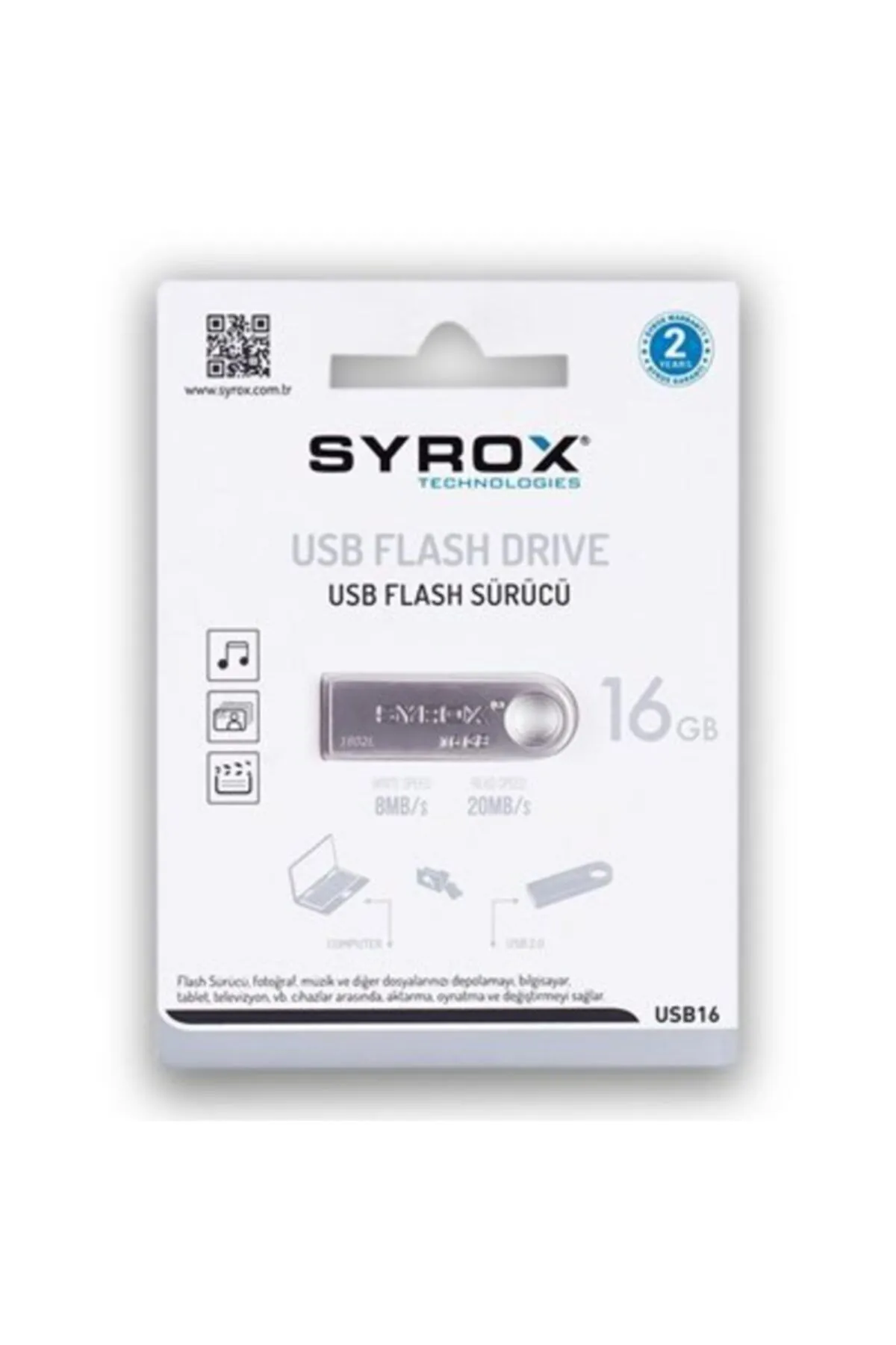 Syrox Um16 16gb Metal Kasa Usb