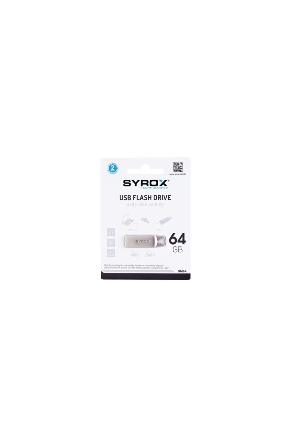 Syrox Um64 - 64 Gb Metal 2 Usb Bellek Syx