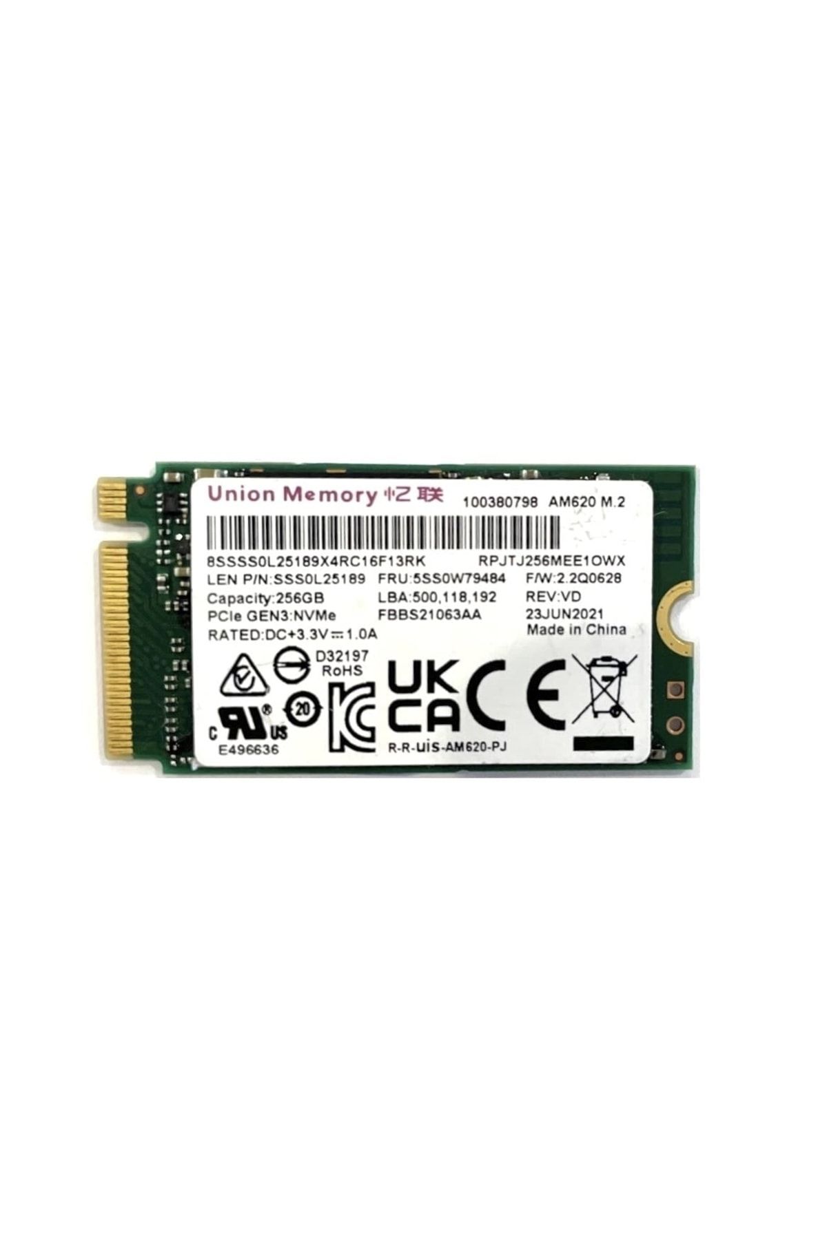 OEM UNİON 256GB M.2 2242 1000/1000MBPs PCIe NVMe SSD