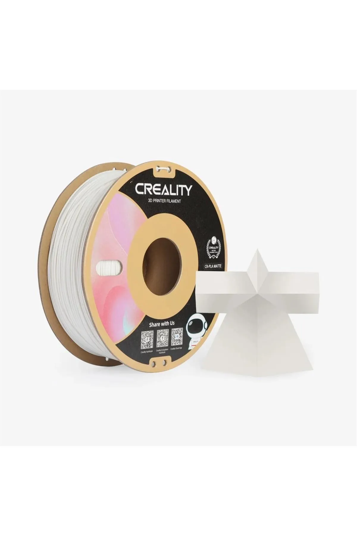 Creality Urhanshop Creality Cr-Pla Mat Alçı Beyazı 1.75mm Pla 3D Baskı Filamenti 1Kg