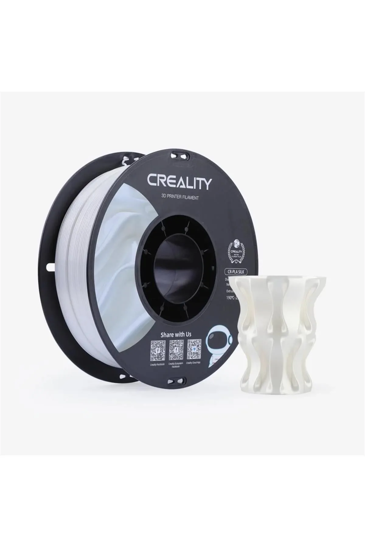 Creality Urhanshop Creality Cr-Silk Pla 1,75mm 3D Filament 1Kg - Beyaz