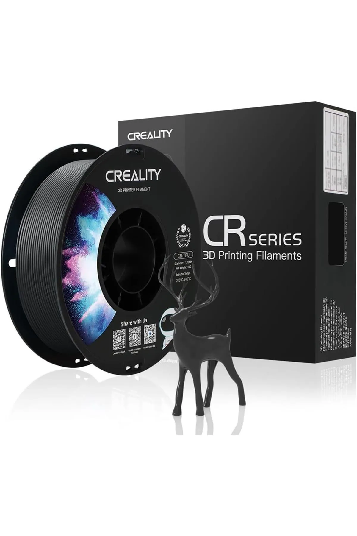 Creality Urhanshop Creality Cr-Tpu Siyah Filament 1.75mm 1000Gr