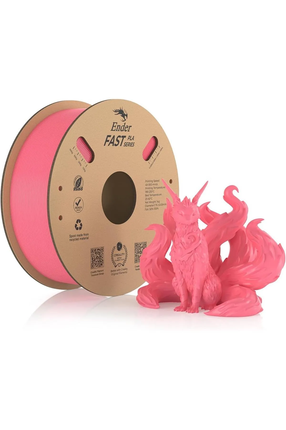 Creality Urhanshop Creality Ender Fast Pembe 1.75mm Pla 3D Baskı Filamenti