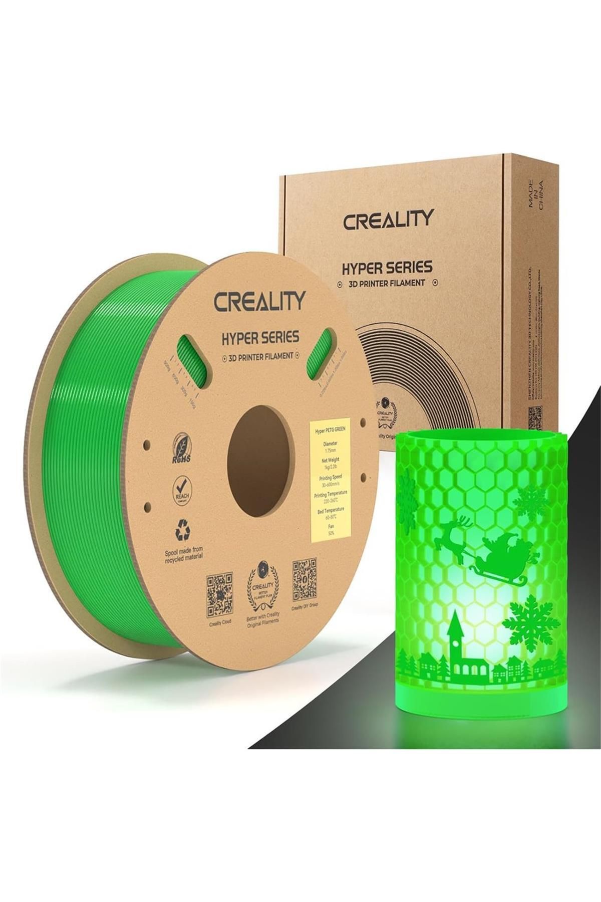 Creality Urhanshop Creality Hyper Petg Yeşil Filament 1.75mm 1Kg