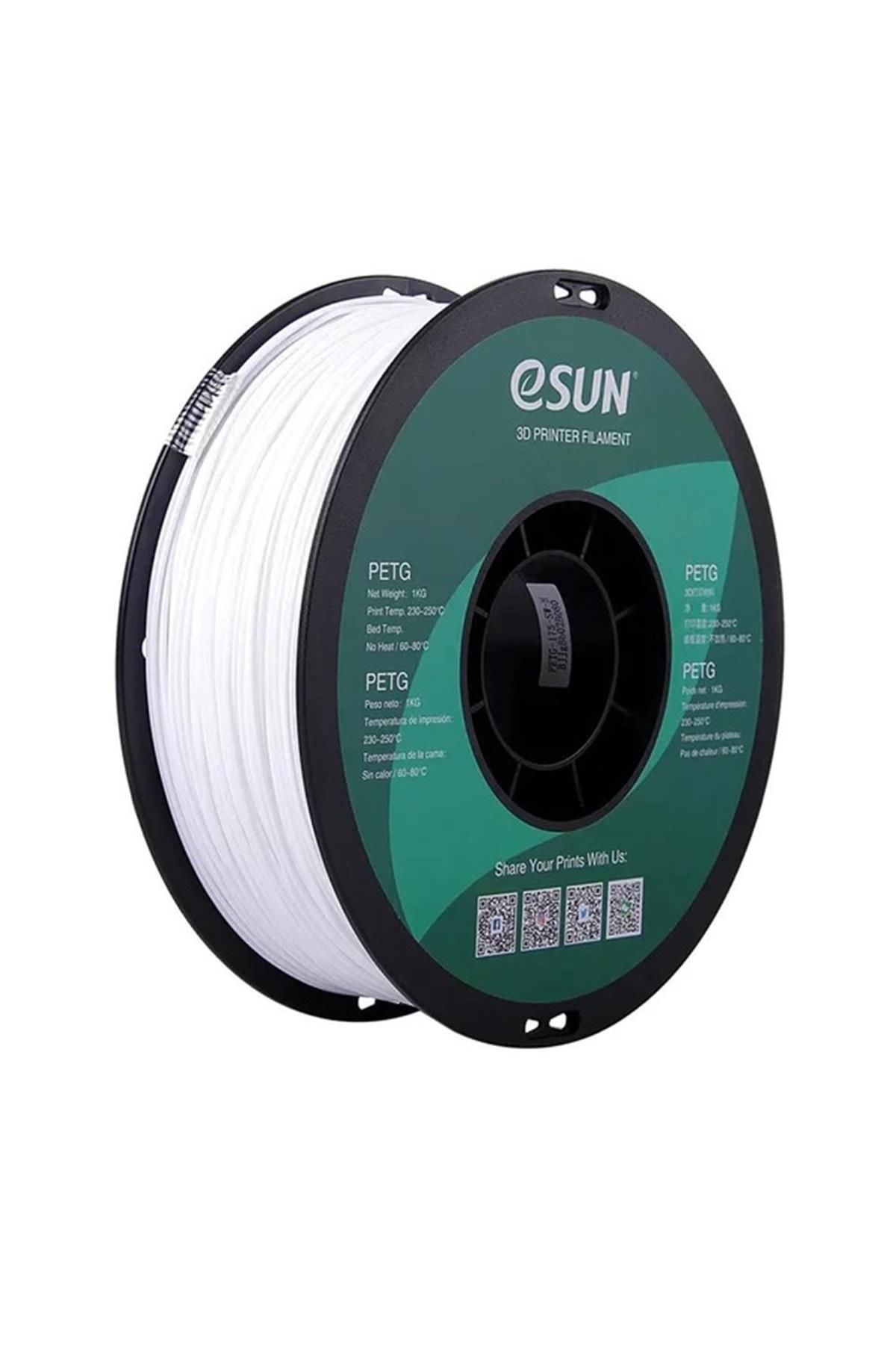 eSun Urhanshop Esun Petg Filament Katı Beyaz 1,75mm 1Kg