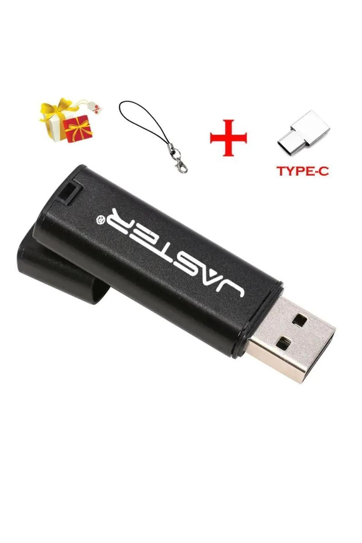 JASTER USB 2.0 flash sürücü 64,32 GB TYPE-C hediye harici depolama flash bellek