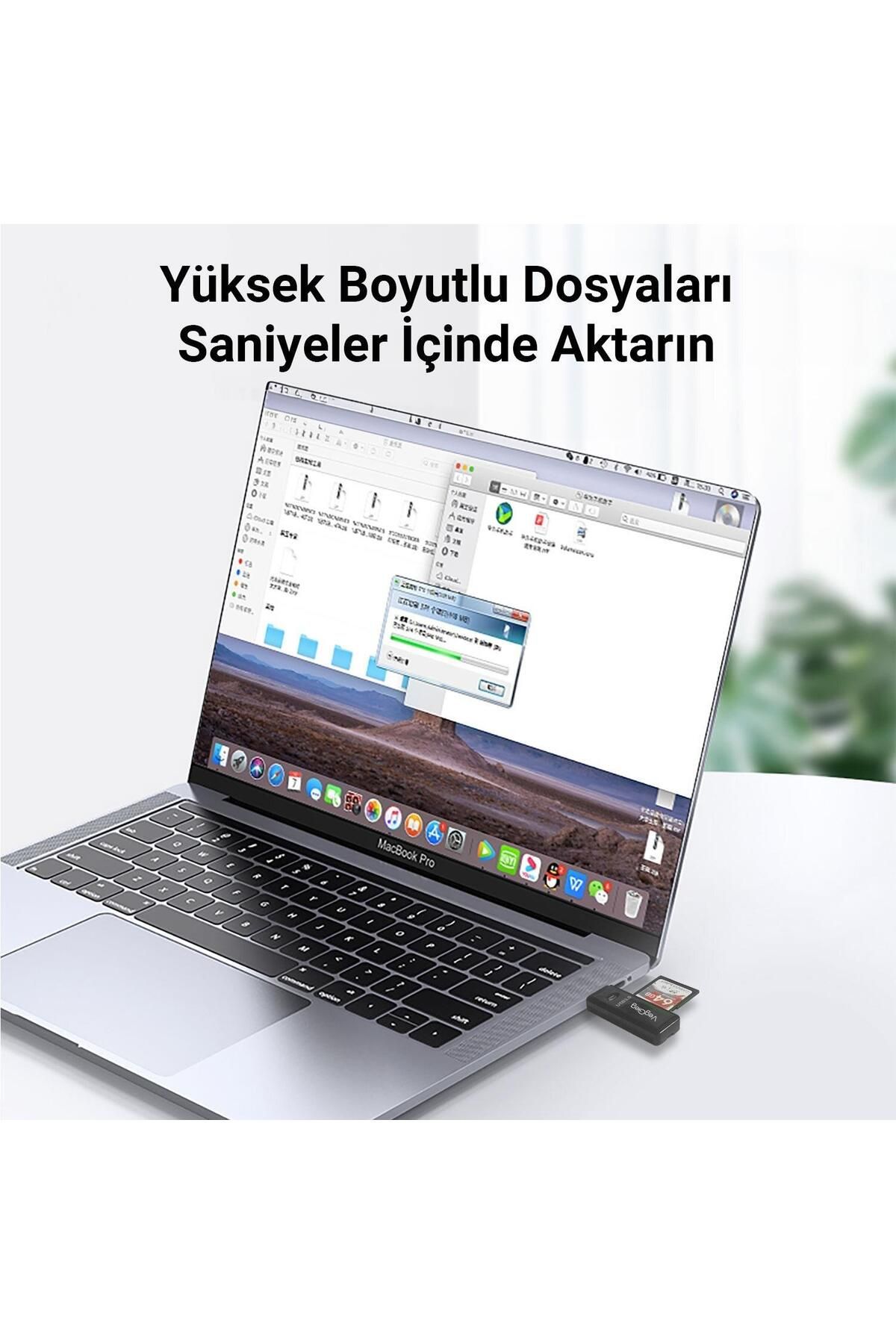 Veggieg Usb 2.0 Sd Ve Micro Sd Hafıza Kart Okuyucu Beyaz