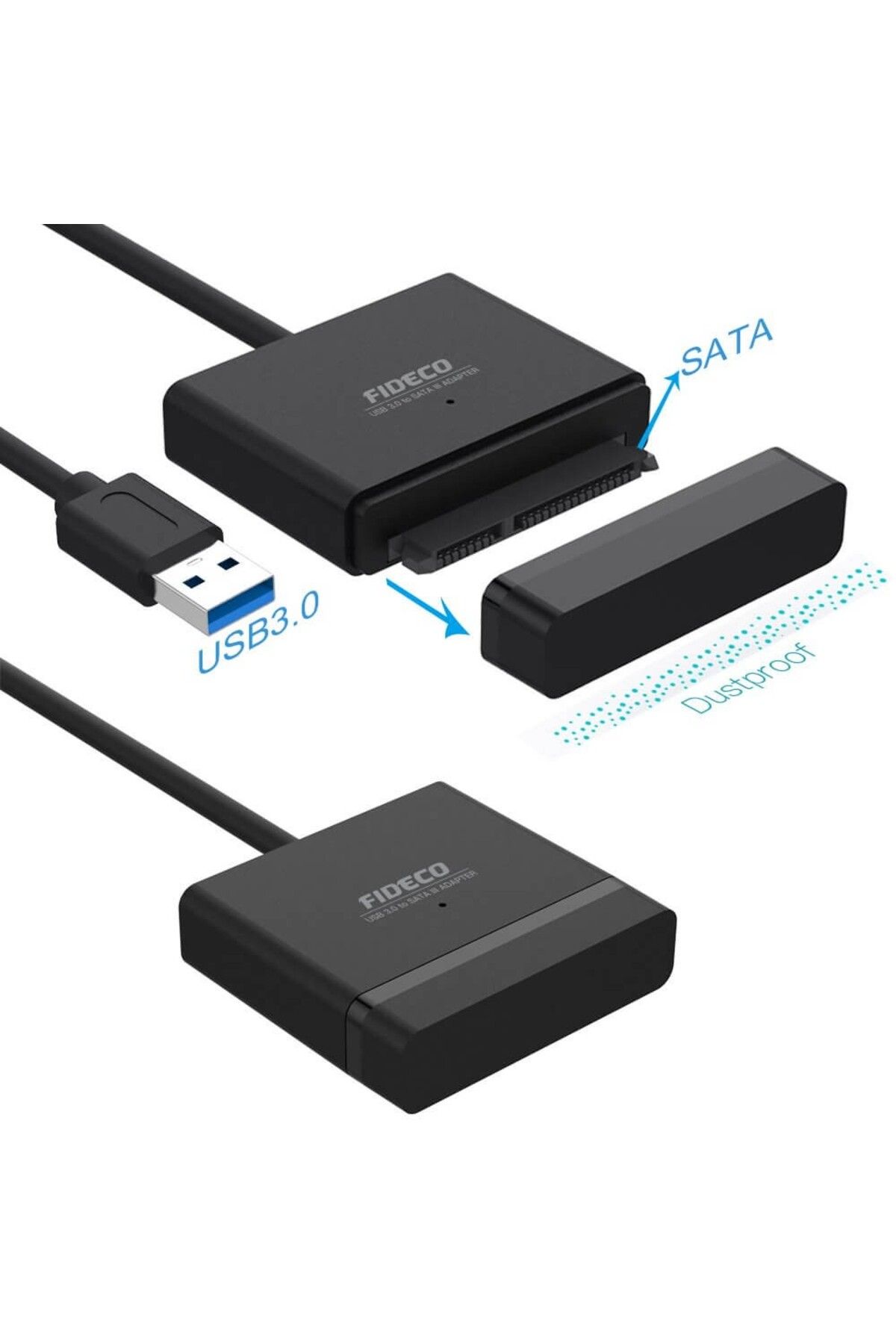 Koodmax Usb 3.0 To 2.5 - 3.5 Inç Sata Hdd Ssd Harddisk Çevirici Dönüştürücü Adaptör Kablosu