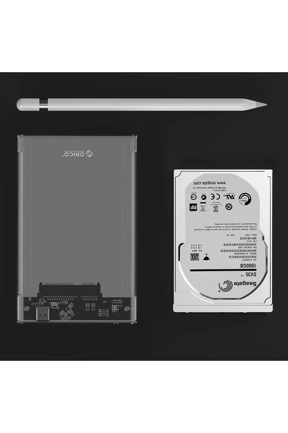 Orico Usb 3.1 Gen1 5 Gbps Type-c 2.5” Inch Sata Ssd Hard Disk Kutusu Şeffaf