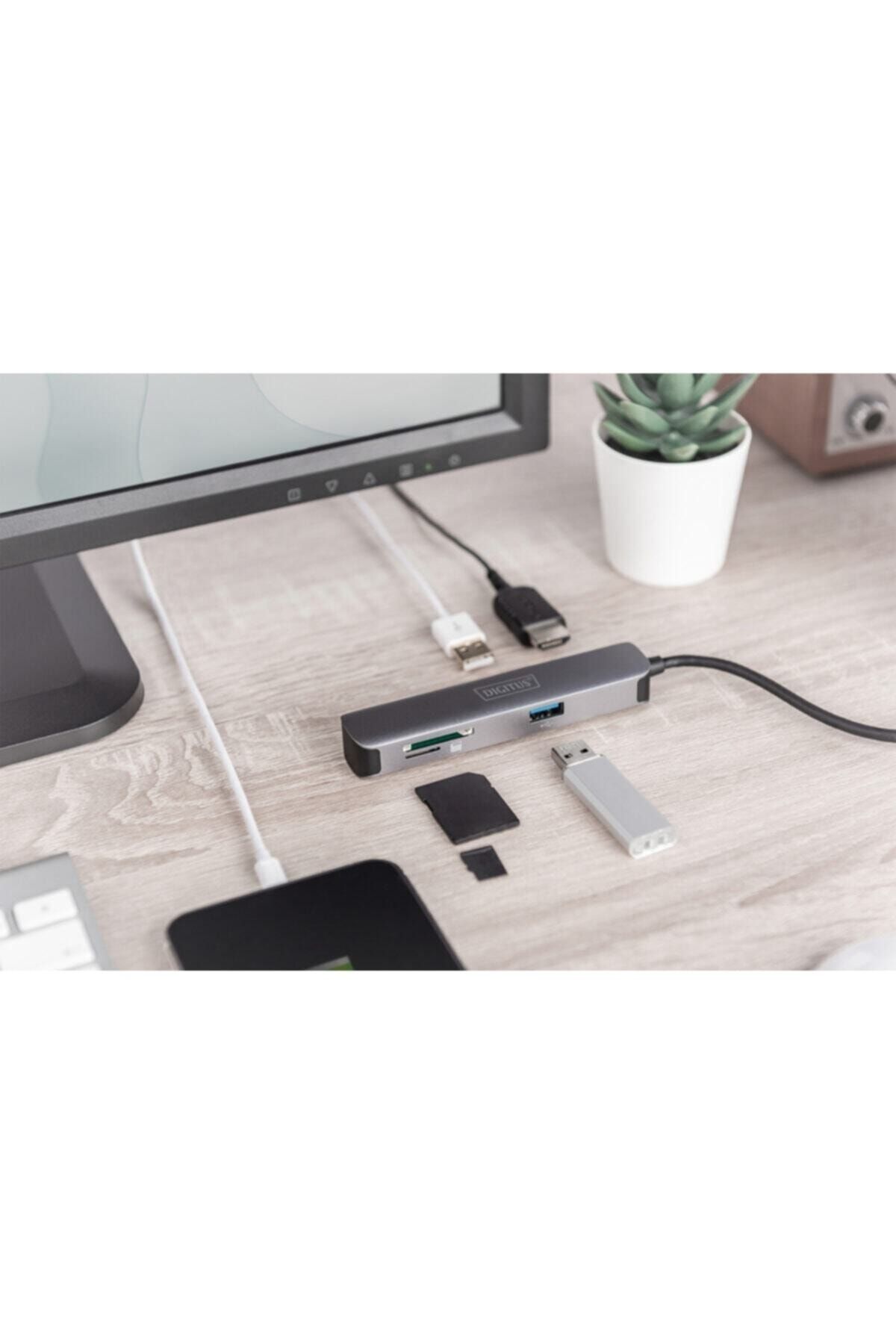 Digitus Usb-c™ Istasyon, 4k/30hz Hdmı/2x Usb-a /sd/microsd