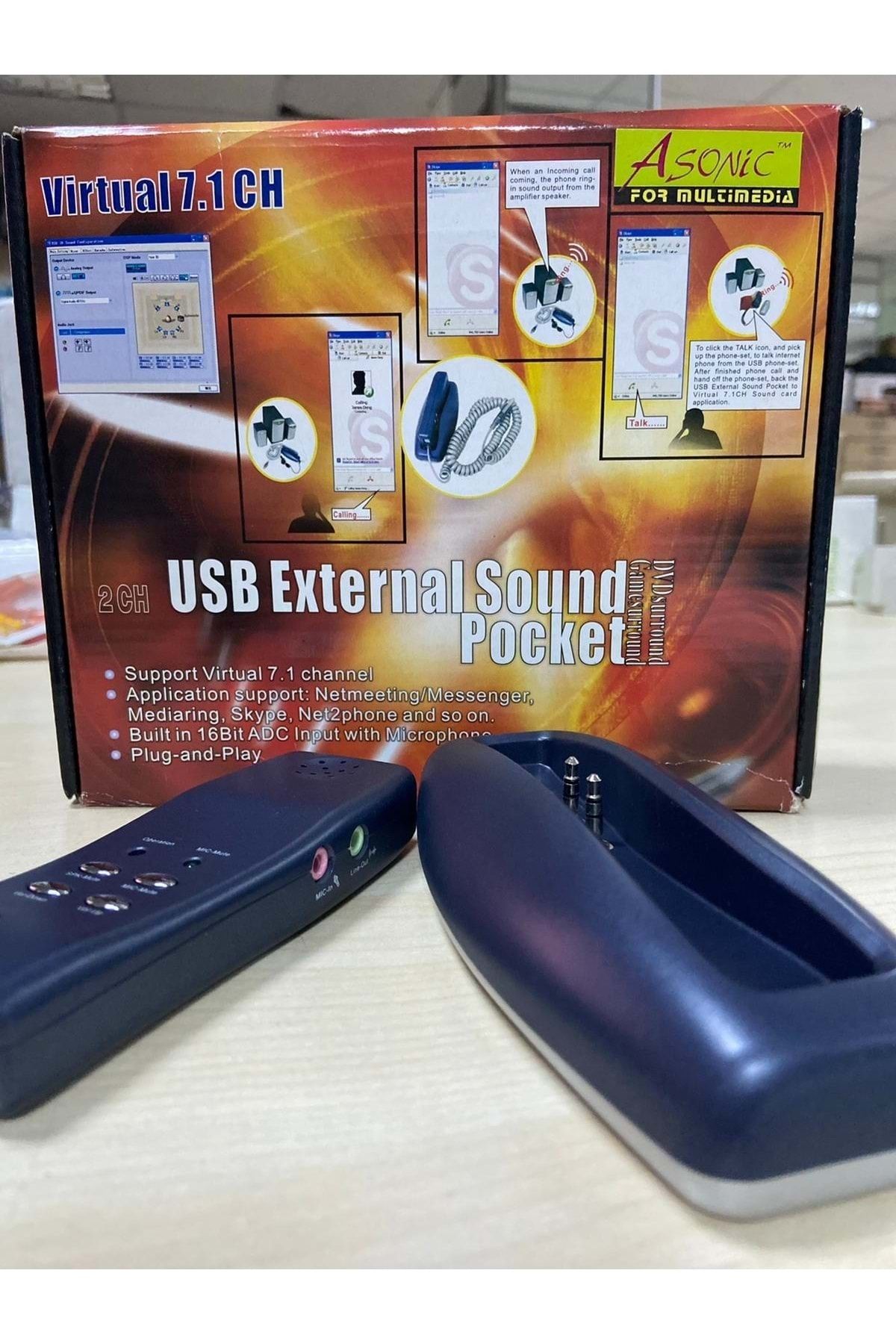 asonic Usb External Sound Pocket Virtual 7.1 Ch A-cm108