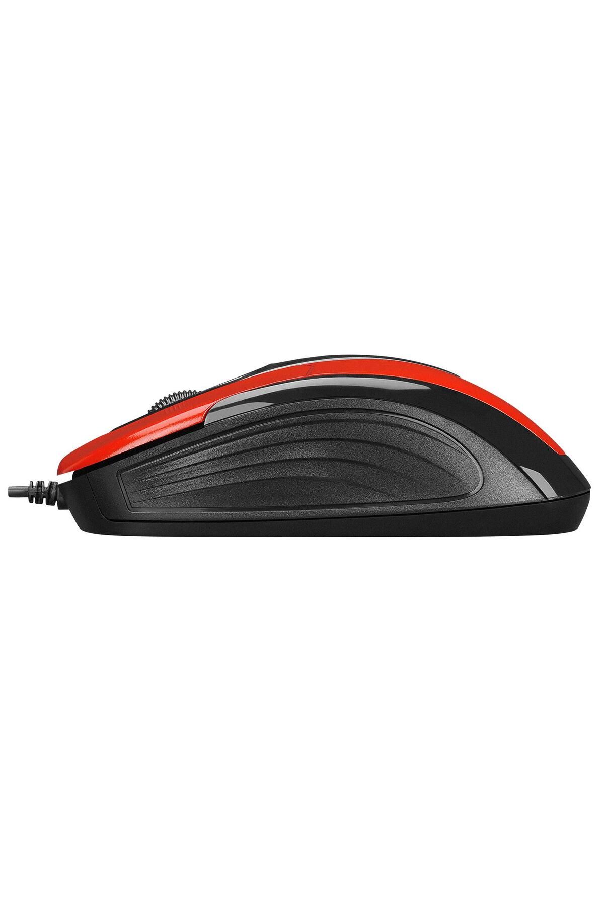 Everest Usb Kablolu Siyah-kırmızı Mouse 1000 Dpi Kablolu Mouse