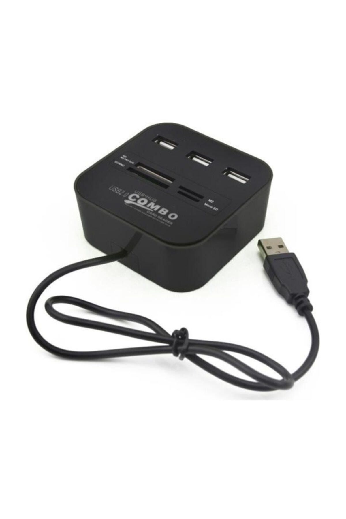 Genel Markalar Usb Kart Okuyucu 3 Port Usb Hub Çoğaltıcı Çoklayıcı