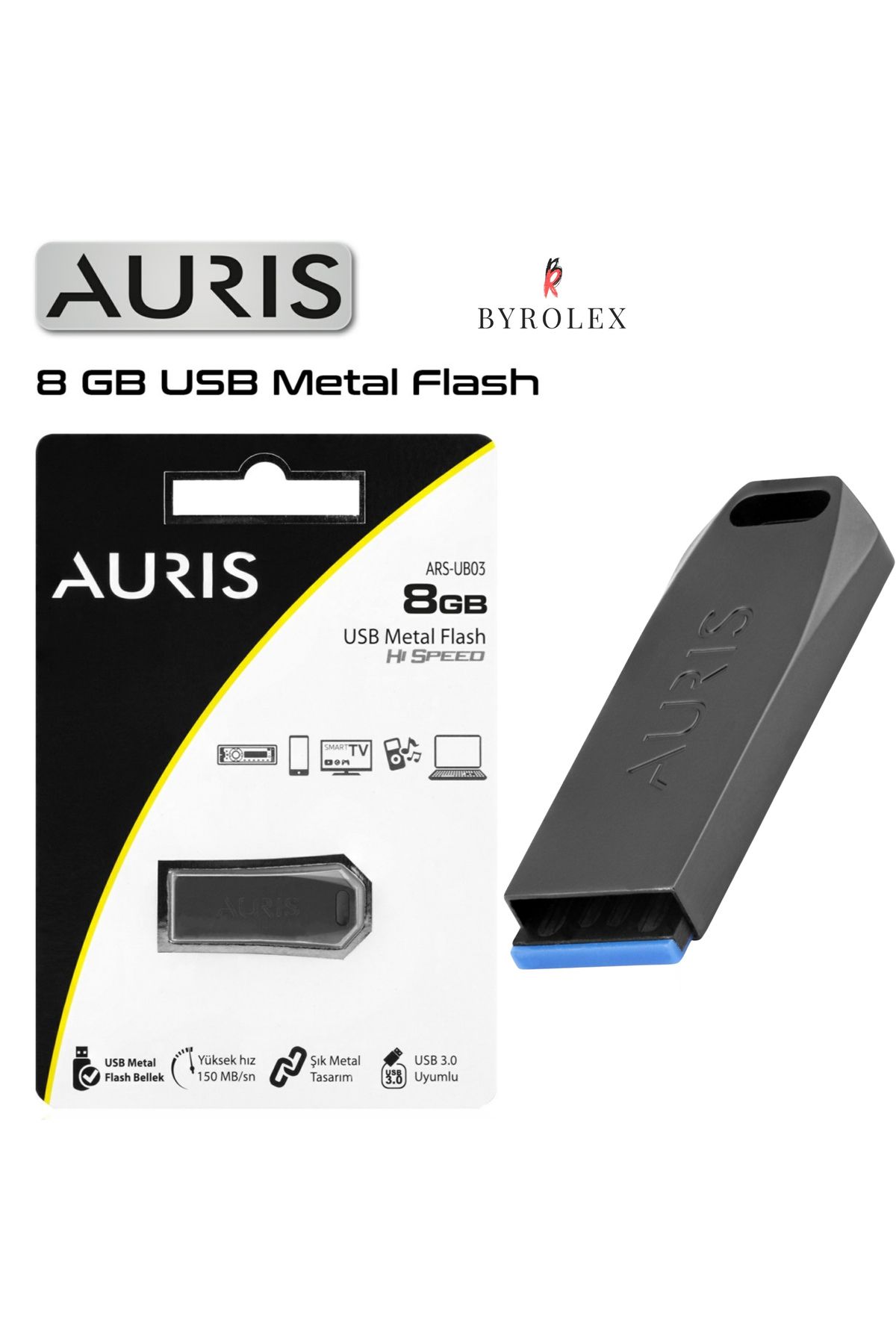 Auris USB METAL YÜKSEK HIZLI FLASH BELLEK