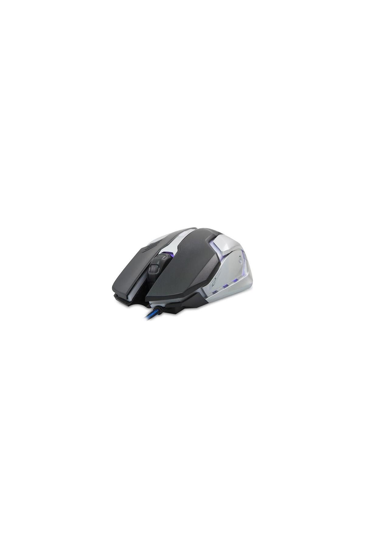 Everest Usb Siyah-gümüş Işıklandırmalı Kablolu Oyuncu Mouse