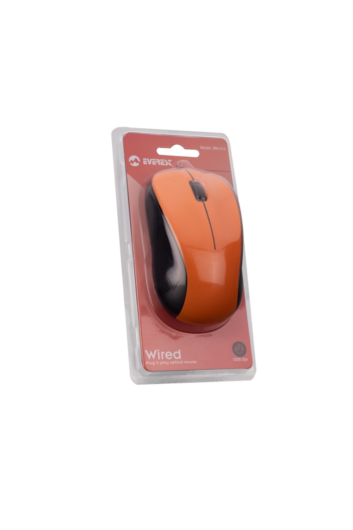 Everest Usb Turuncu 1200dpi Optik Mouse Kablolu Sm-215