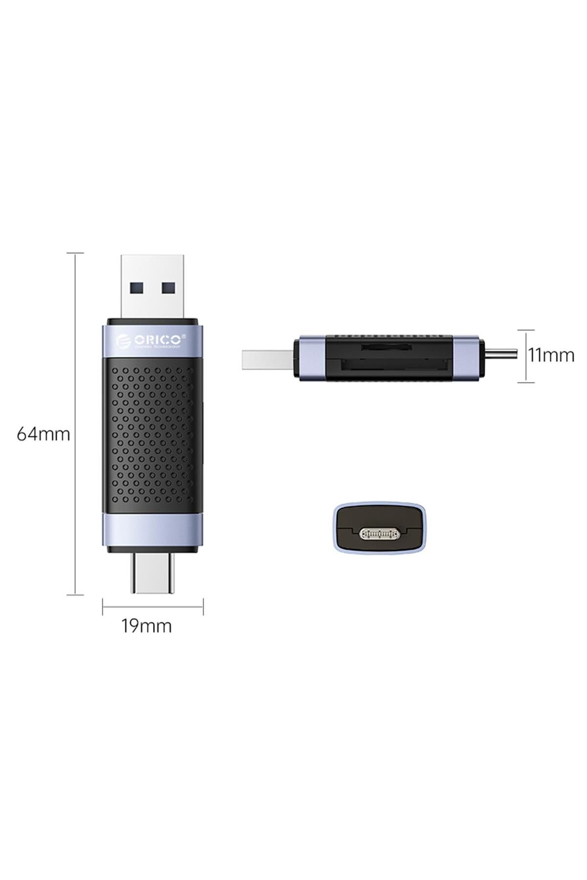 Orico Usb Type-c Sd Tf Micro Sd Kart Okuyucu