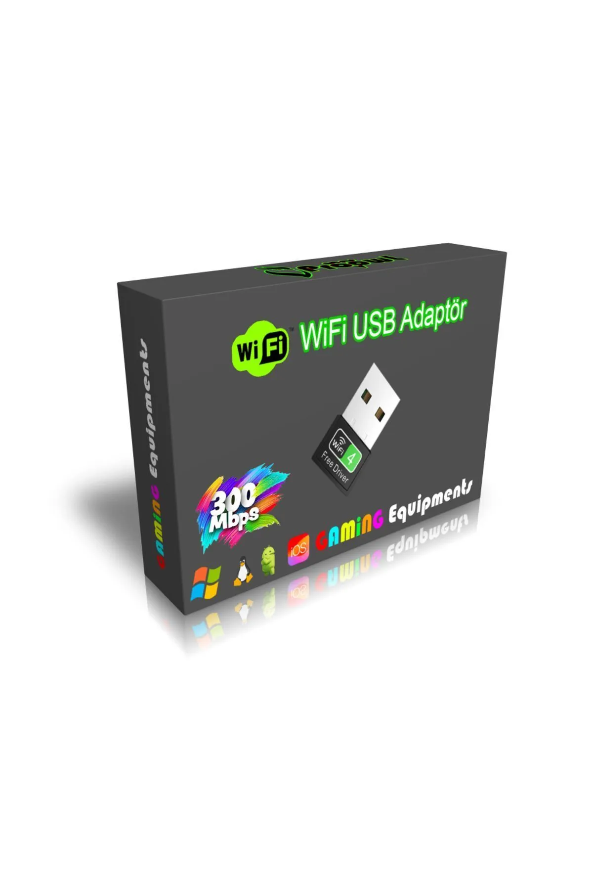 ProowL Usb Wifi Adaptörü 802.11n Anten 300 Mbps Usb Kablosuz Alıcı Dongle Ağ Kartı Masaüstü Güçlendirici