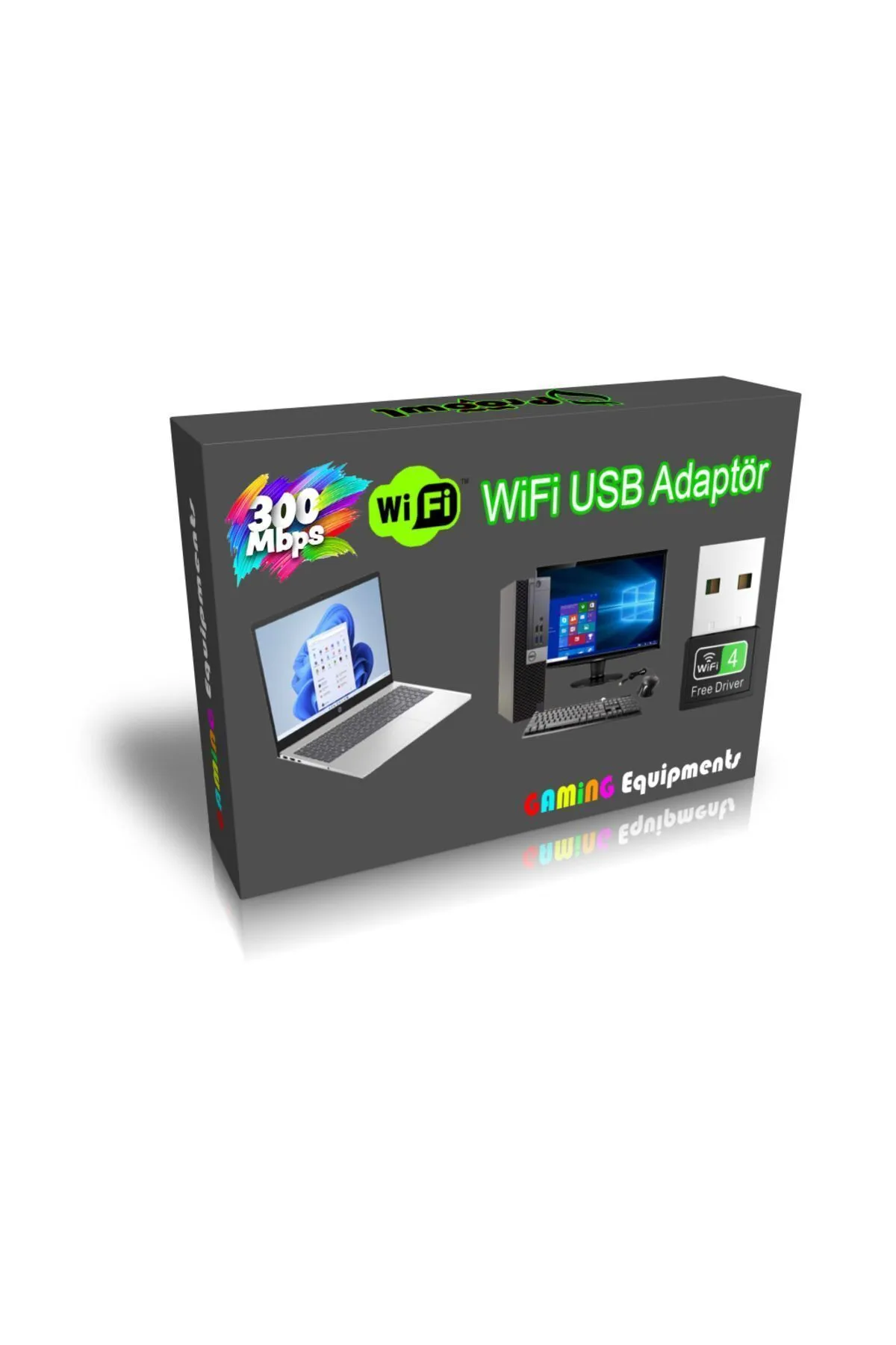 ProowL Usb Wifi Adaptörü 802.11n Anten 300 Mbps Usb Kablosuz Alıcı Dongle Ağ Kartı Masaüstü Güçlendirici