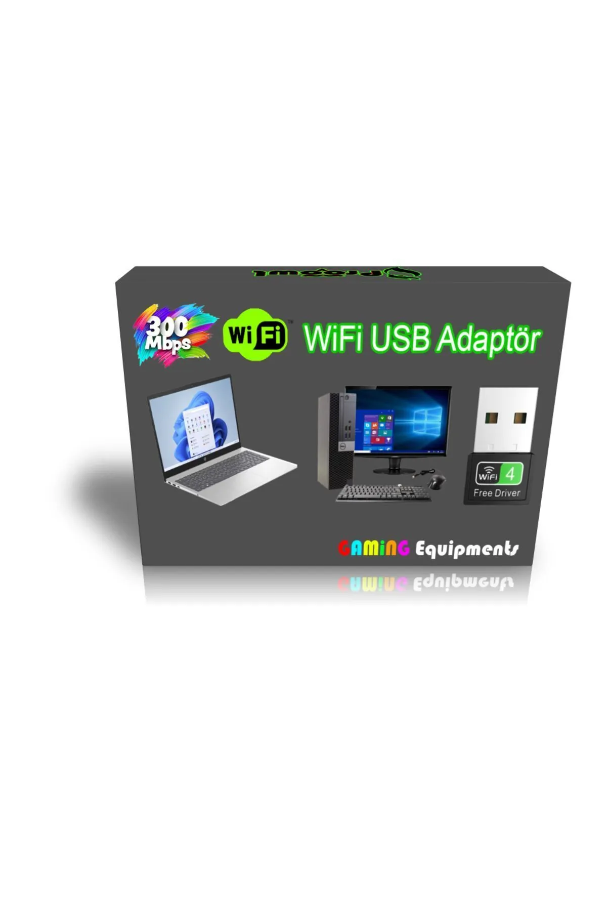 ProowL Usb Wifi Adaptörü 802.11n Anten 300 Mbps Usb Kablosuz Alıcı Dongle Ağ Kartı Masaüstü Güçlendirici