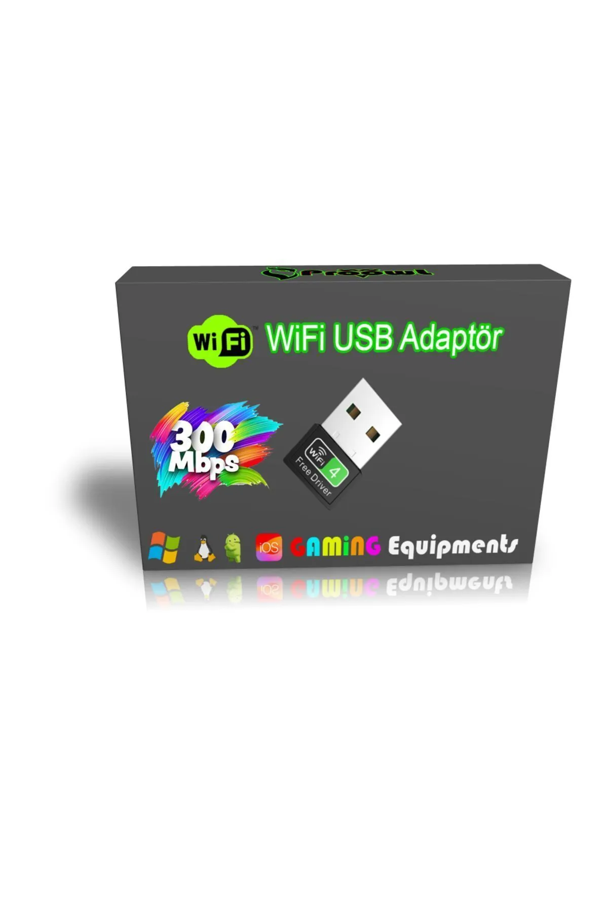 ProowL Usb Wifi Adaptörü 802.11n Anten 300 Mbps Usb Kablosuz Alıcı Dongle Ağ Kartı Masaüstü Güçlendirici