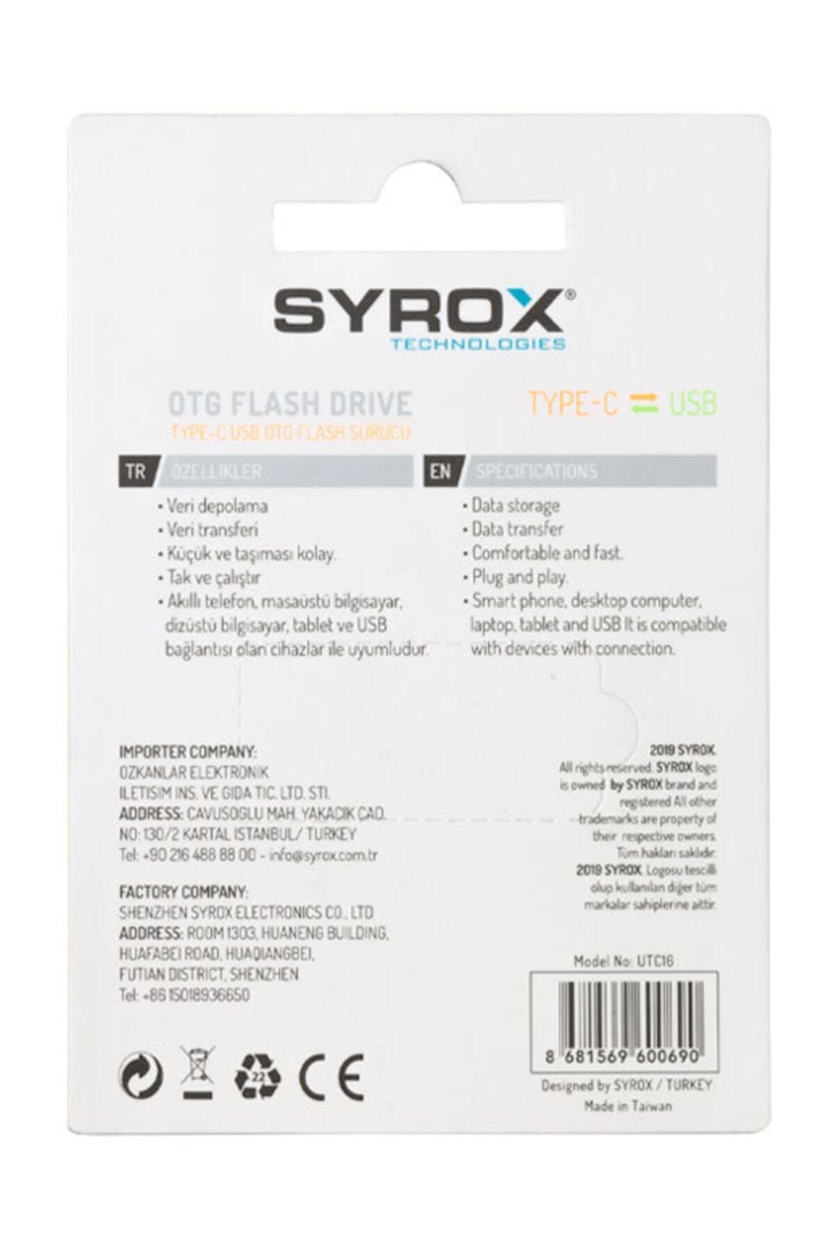 Syrox Utc 32gb Type-c Dual Usb Otg Flash Bellek Syx-utc32