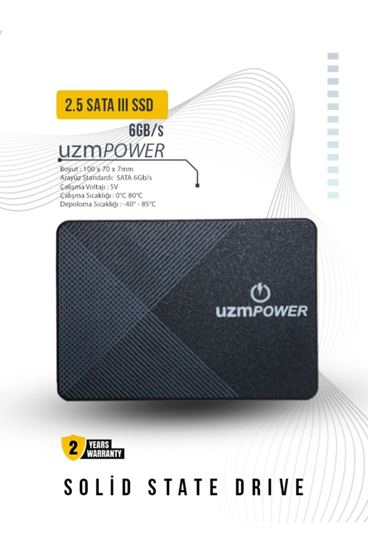 UZMPOWER Uzm Power Ssd 256 Gb 550mb-500mb/s Sata3 2,5 Gaming Ssd