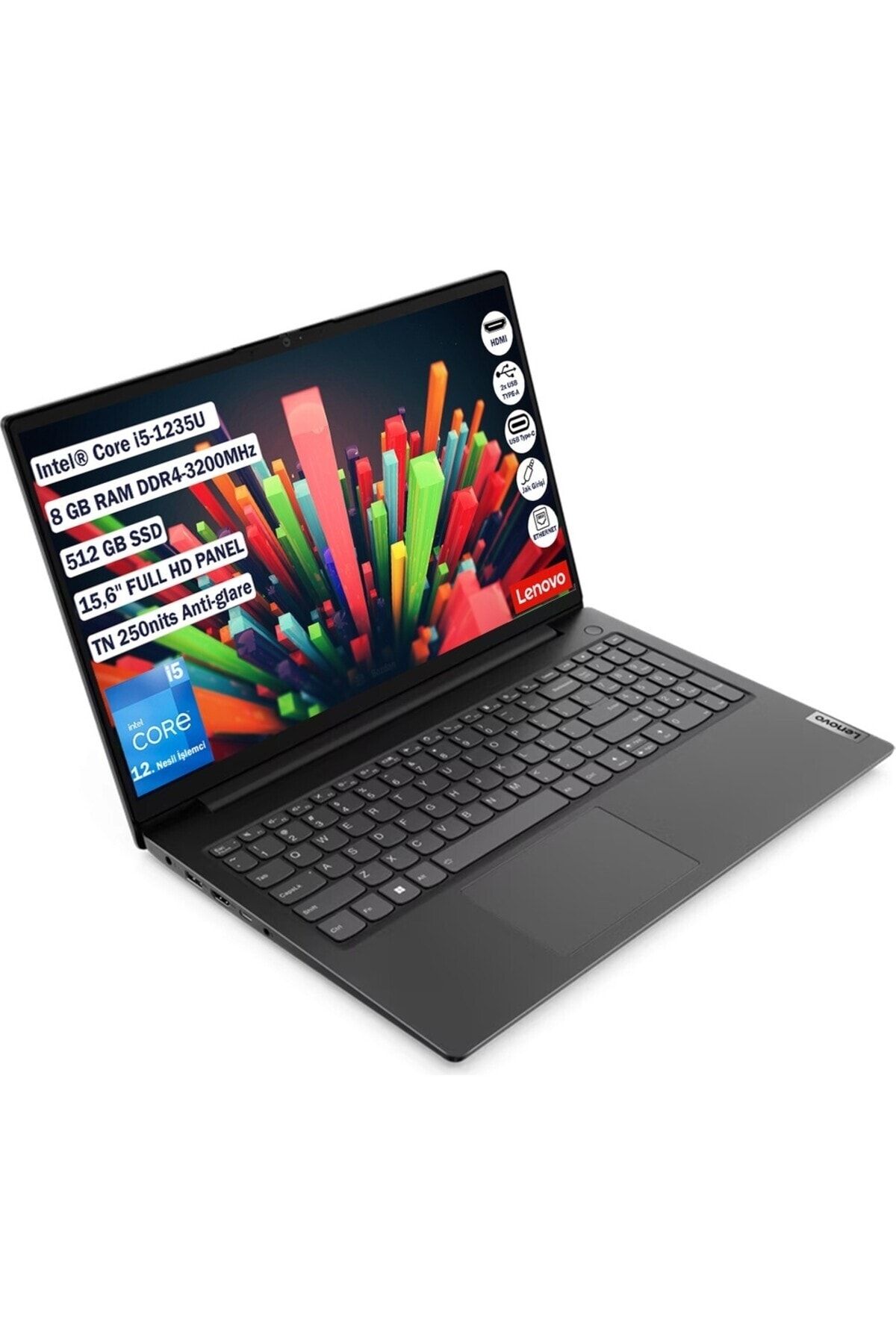 Lenovo V15 G3 Iap Intel Core™ I5-1235U 16 GB 1 TBSSD 15.6" FHD Windows 10 Pro 82TT00A5TX BT72