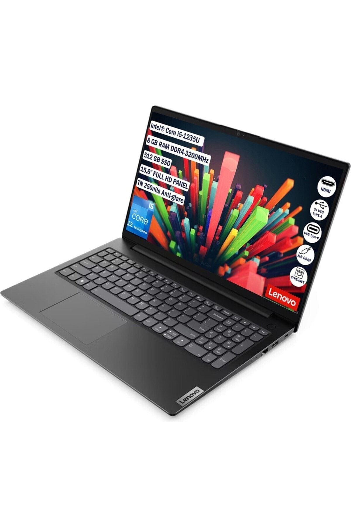 Lenovo V15 G3 Iap Intel Core™ I5-1235U 16 GB 1 TBSSD 15.6" FHD Windows 10 Pro 82TT00A5TX BT72