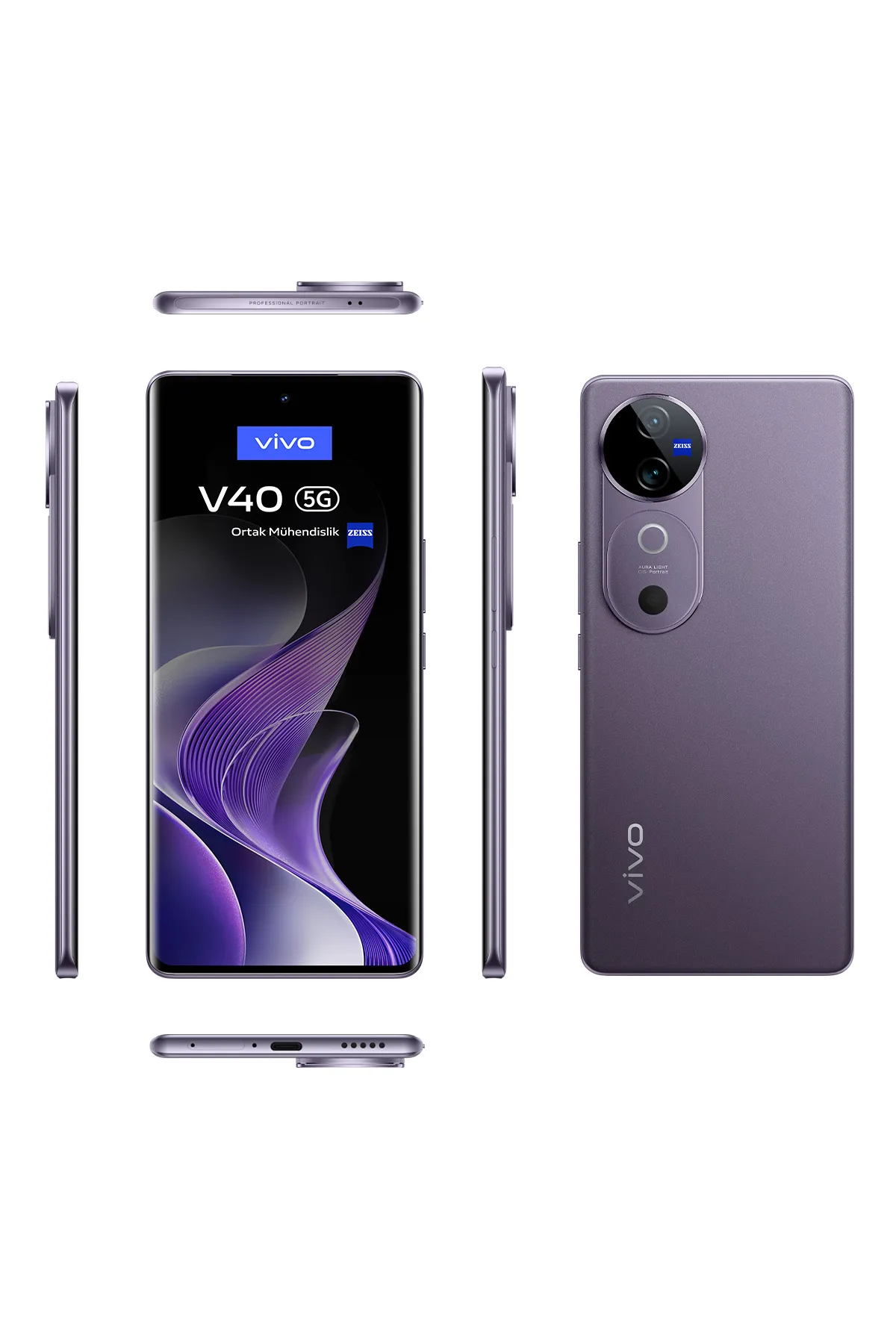 Vivo V40 5G 256 GB 12 GB Ram Titanyum Moru Cep Telefonu(vivo Türkiye Garantili)