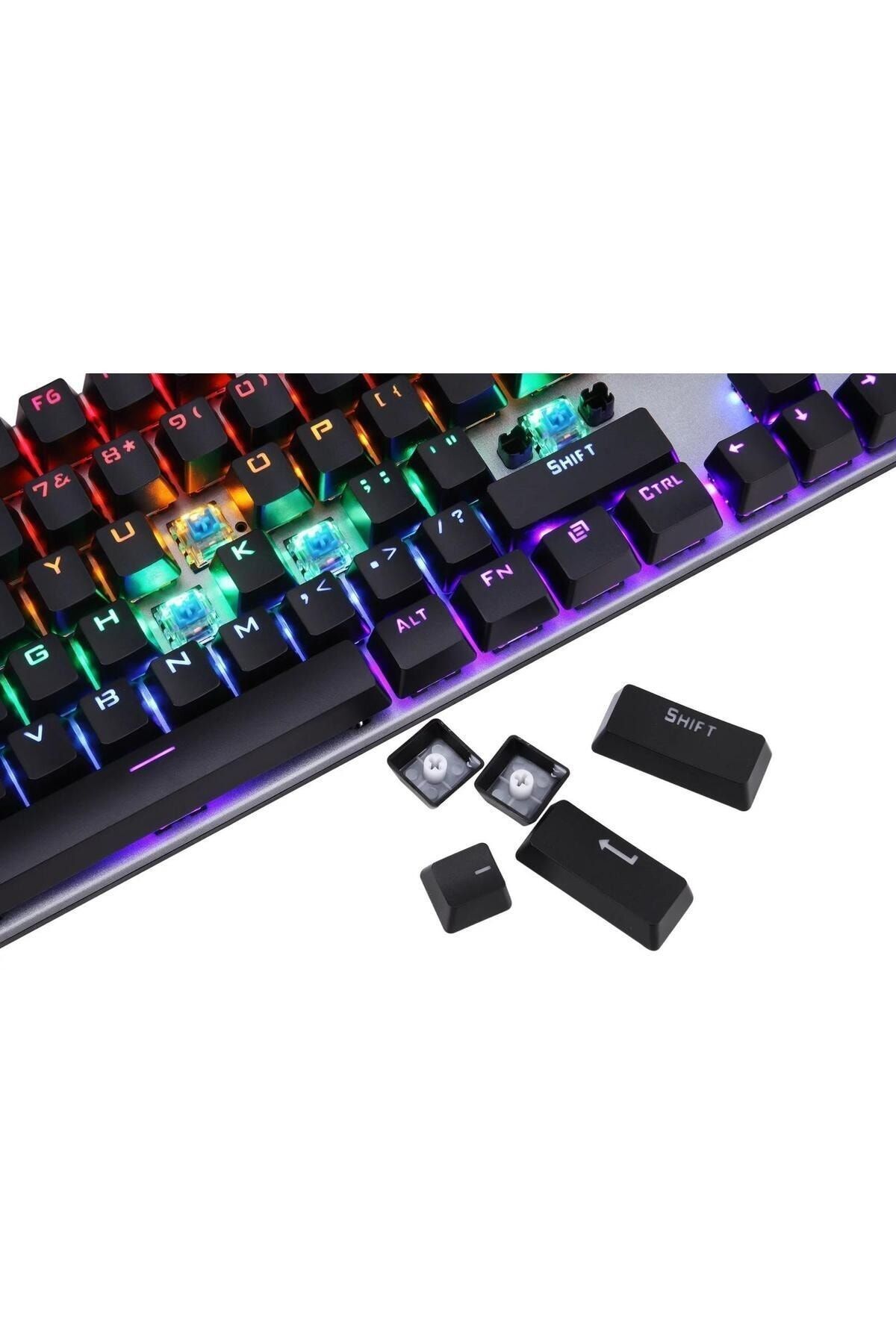 EHZ TEKNOLOJİ V5 Rgb Işıklı Türkçe Q Kablolu Mekanik Klavye