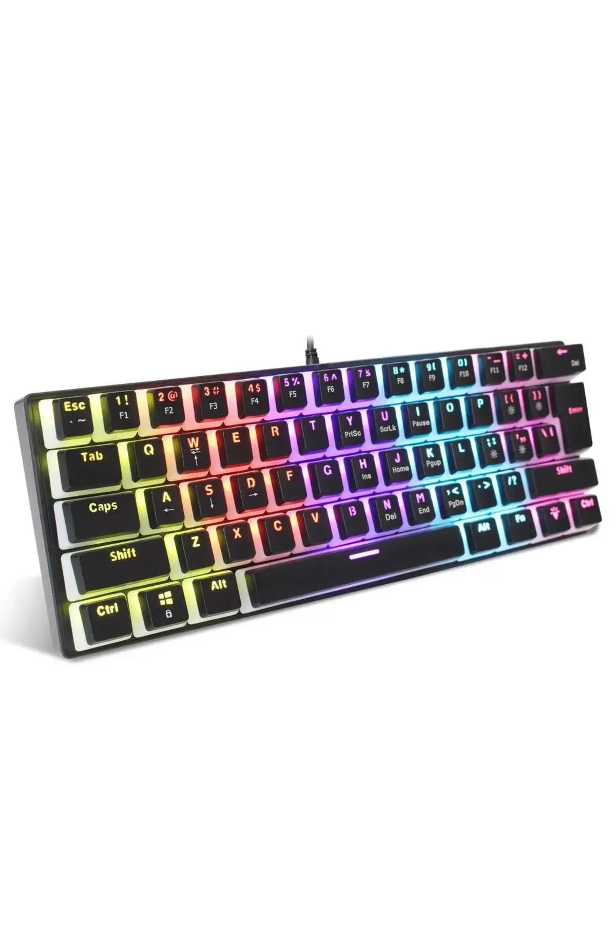 Valkyrie Valkyrie Blue Switch Mekanik Oyuncu Klavye - 61key Full Rgb Pudding Keycap Mavi Tuş Hxsj L7