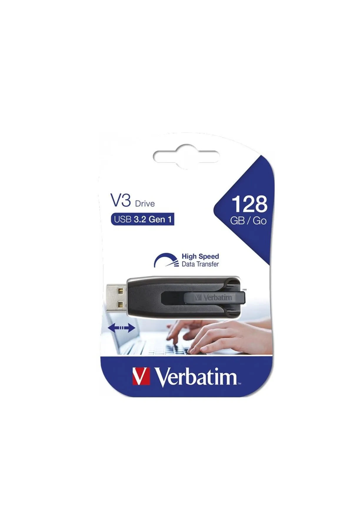 Verbatim VERBATİM 128 GB USB 3.2 V3 DRIVE SÜRGÜLÜ BELLEK