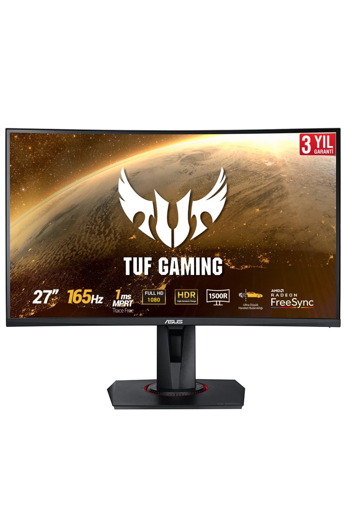 Asus VG27VQ Tuf Gaming 165 Hz 1 ms Monitor Curved Oyuncu Siyah