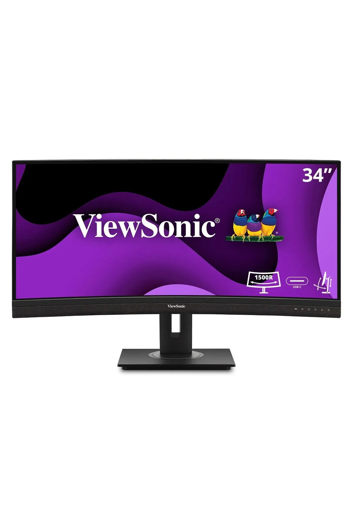 ViewSonic VG3456C 34" UWQHD Ergonomik 100W USB C ve RJ45'li 21:9 Curved Docking Profesyonel Monitör