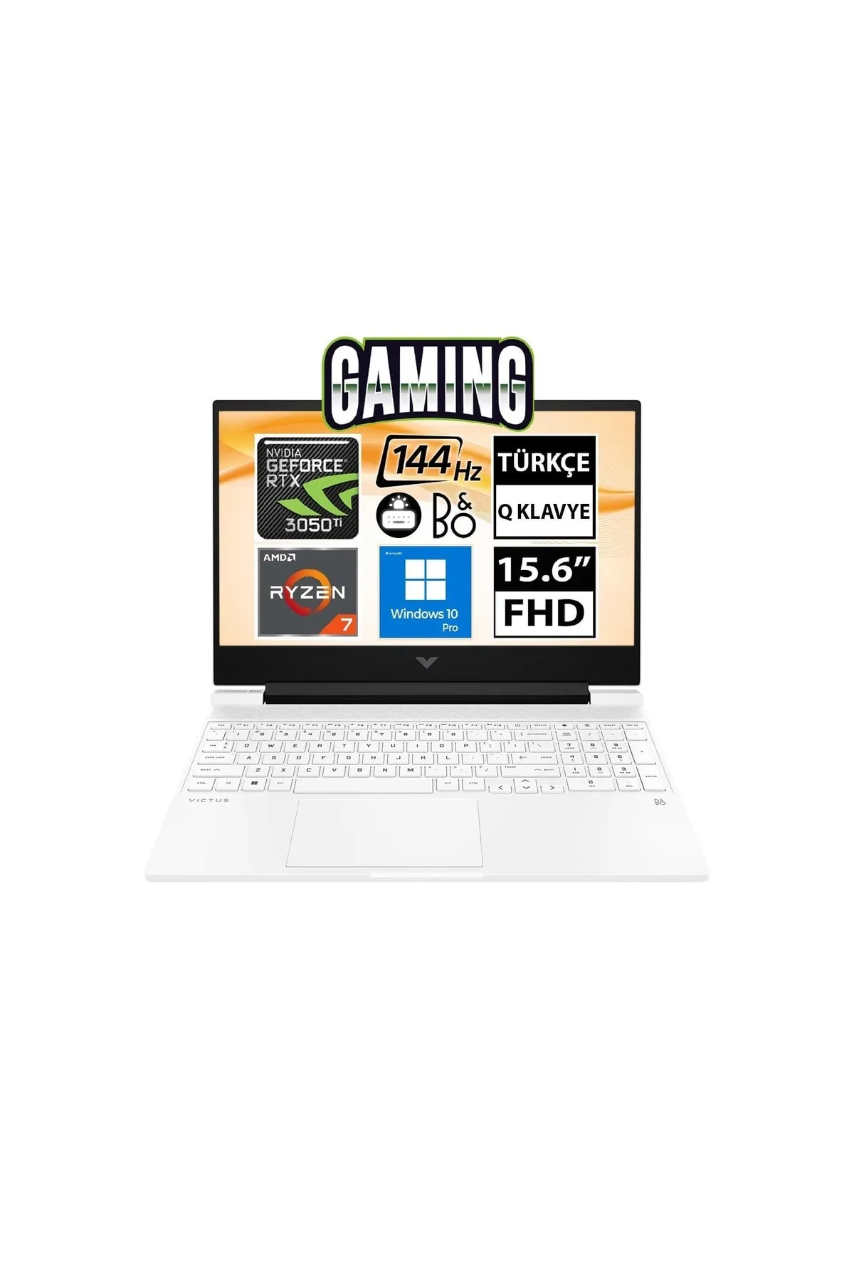 HP Victus 15-fb0004nt 71t71ea06 Ryzen7 5800h 16gb 512ssd Rtx3050ti 15.6" Fullhd W10p Taşınabilir Bil