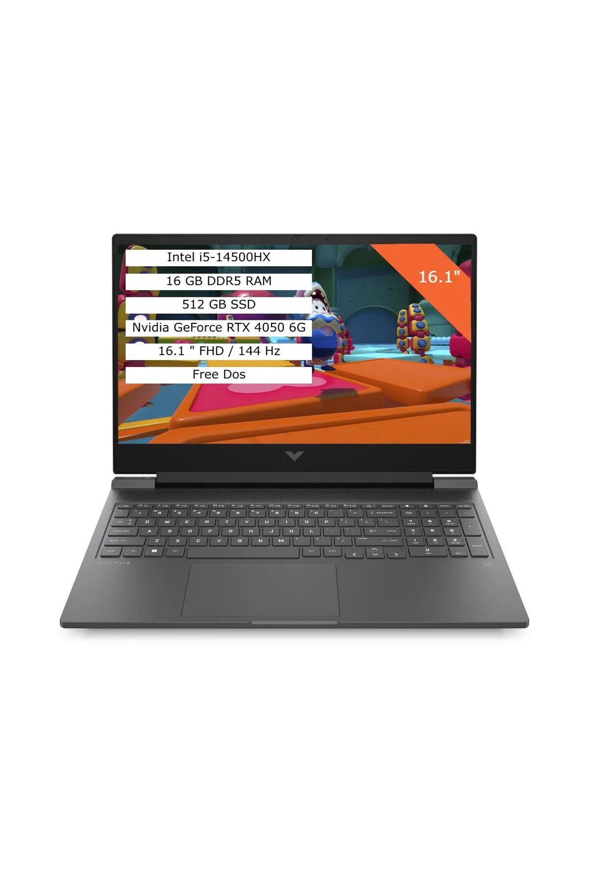 HP Victus 16-R1064NT 9J266EA 14.Nesil Intel i5-14500HX 16GB 512GB 6GB RTX4050 16.1 144Hz Notebook