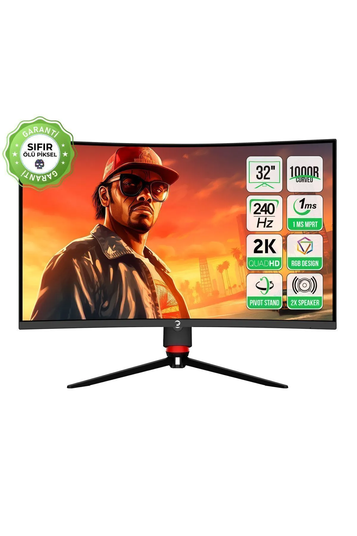 Gamepower Vision V30 Curved 1000R RGB 240Hz 1ms 2K (QHD) KVM Gaming Monitör (Sıfır Ölü Piksel Garantili)