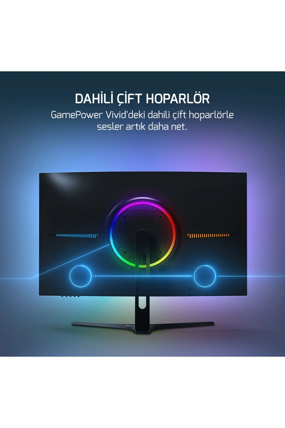 Gamepower Vivid V80 27 Va Panel Curved Rgb 280hz 0.5ms 2x Speaker Gaming Monitör (SIFIR ÖLÜ PİKSEL GARANTİLİ)