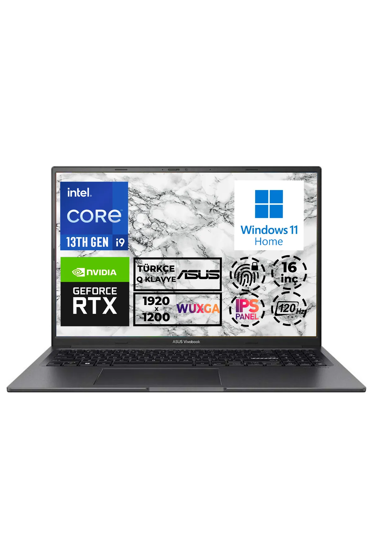 Asus Vivobook 16x I9-13900h 32gb 1tb Ssd 120hz 16" Wuxga W11h 8 Gb Rtx4060 Gaming K3605vv-n1070w 001