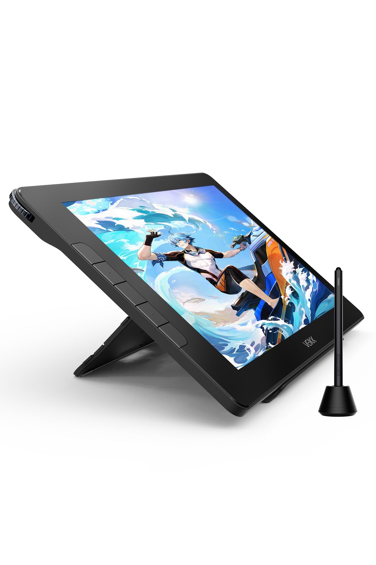 veikk VK1600 16384  Uyumlu  Levels 5080 LPI 15.6" FHD IPS Grafik Tablet + 2 Adet Kalem