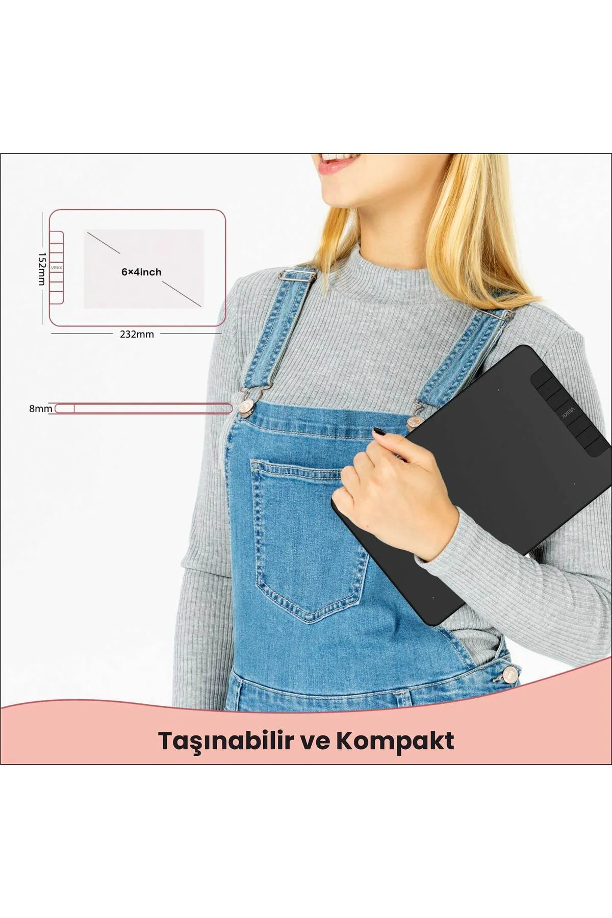 veikk Vk640 6 X 4" 6 Kısayol Tuşlu Grafik Tablet + Kalem