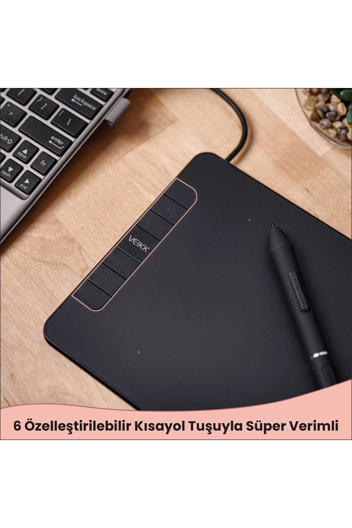 veikk Vk640 6 X 4" 6 Kısayol Tuşlu Grafik Tablet + Kalem