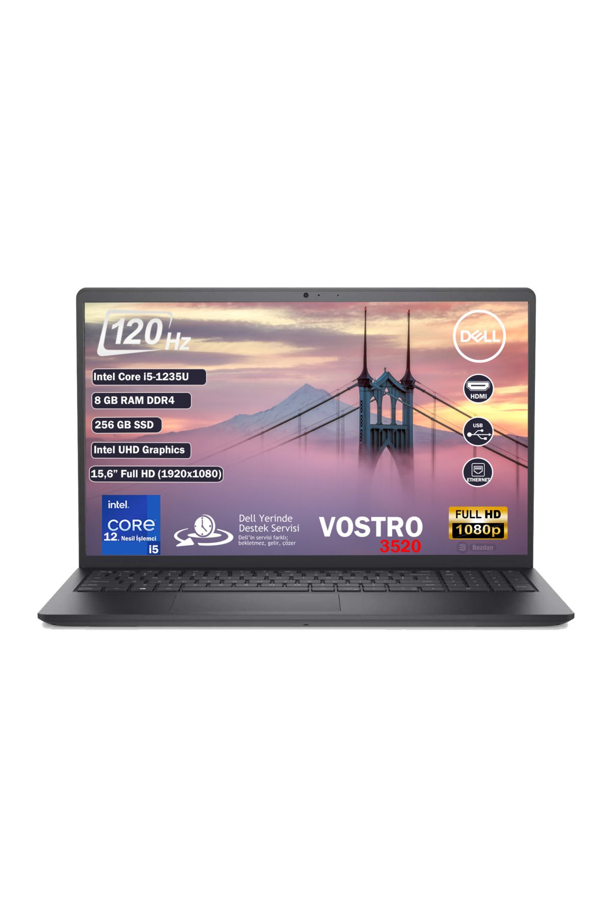 Dell VOSTRO 3520 Intel Core i5-1235U 8GB 256GB SSD 15.6" FHD Ubuntu N1605PVNB3520U