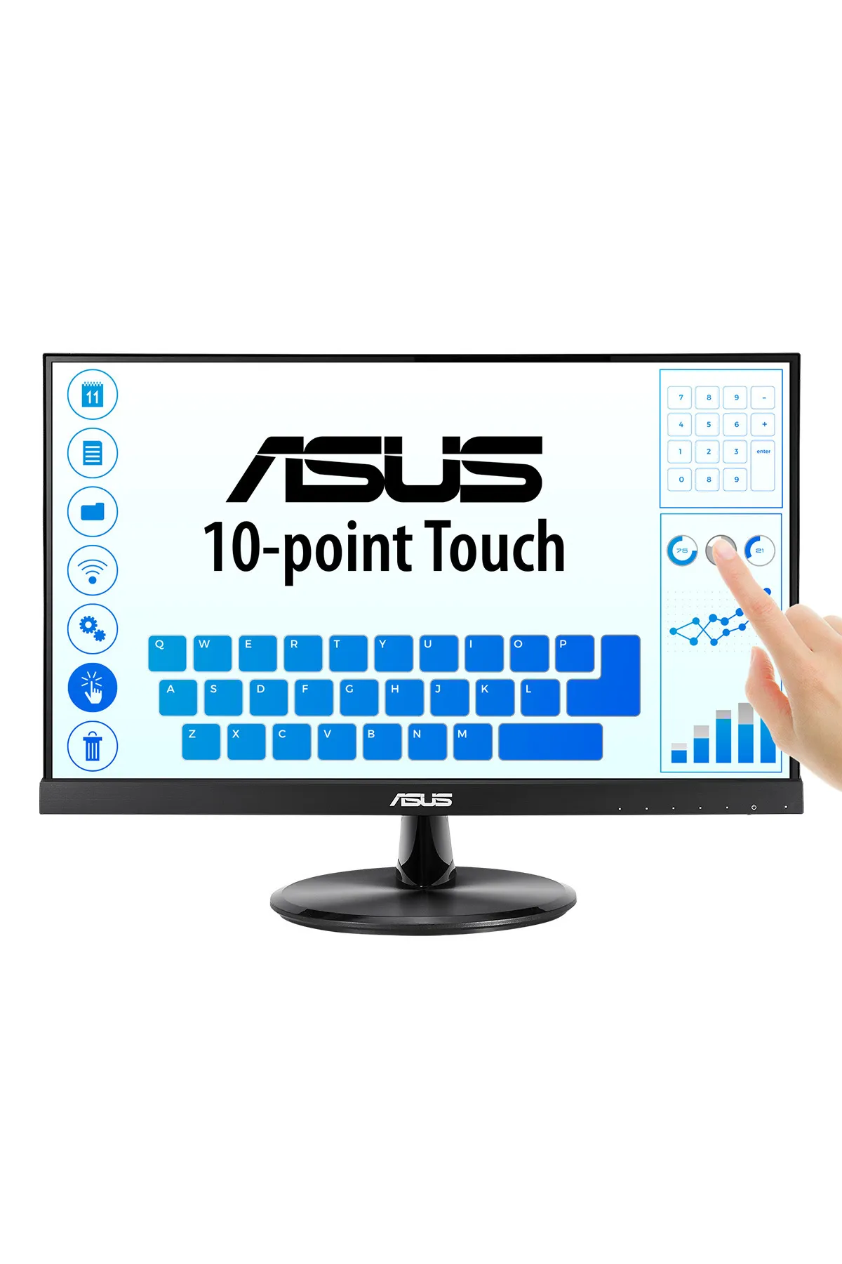 Asus Vt229h 21.5" 5ms 1920x1080 Uyumlu Vga/hdmı Mm Vesa Dokunmatik Led Monıtor