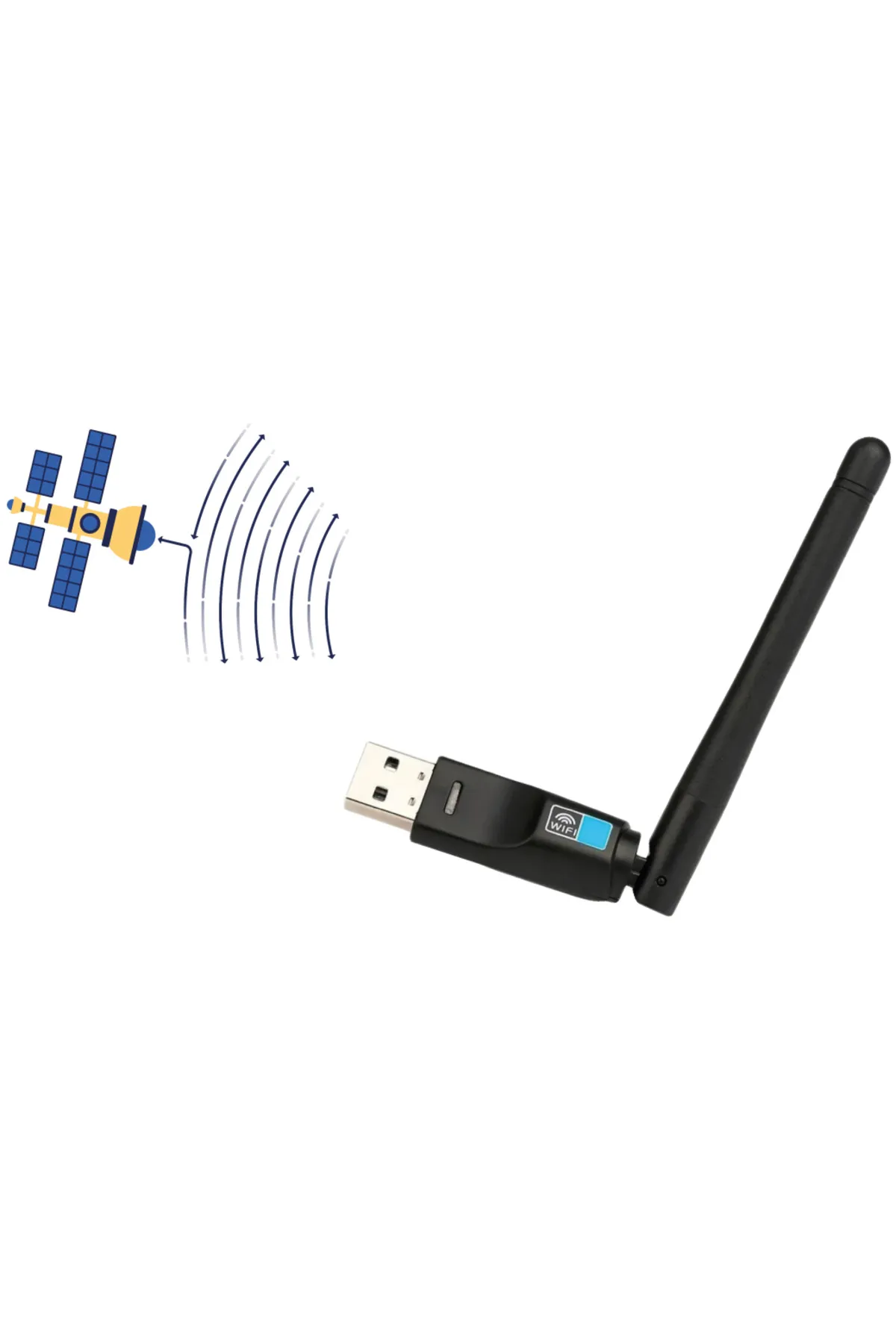 Concord W-7 300mbps Usb Antenli Uydu Alıcılı+ Pc Wifi Kablosuz Alıcı Adaptör Mtk7601 Chipset Wlan