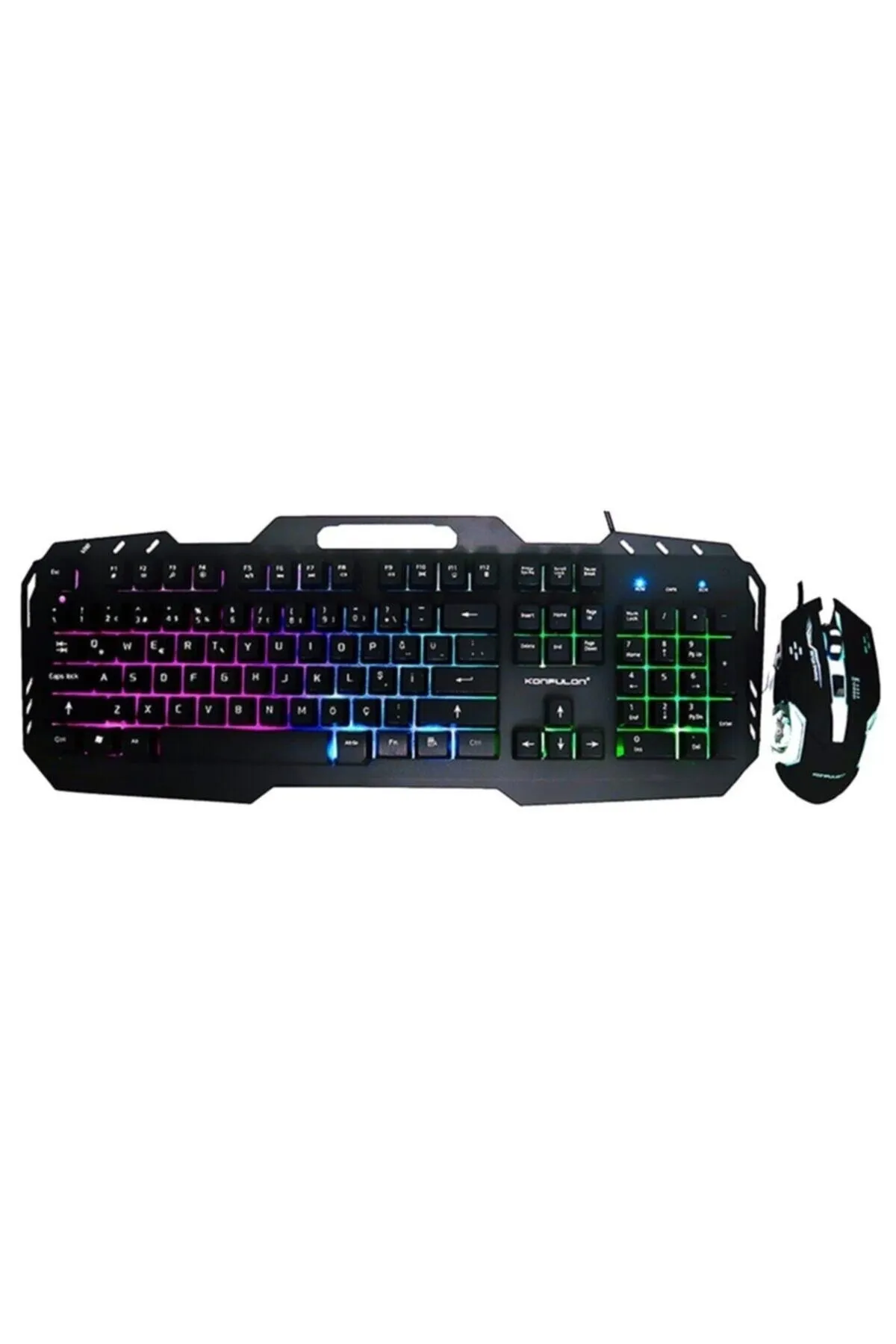 Konfulon W200 Rgb Işıklı Gaming Kablolu Q Klavye + Mouse Set