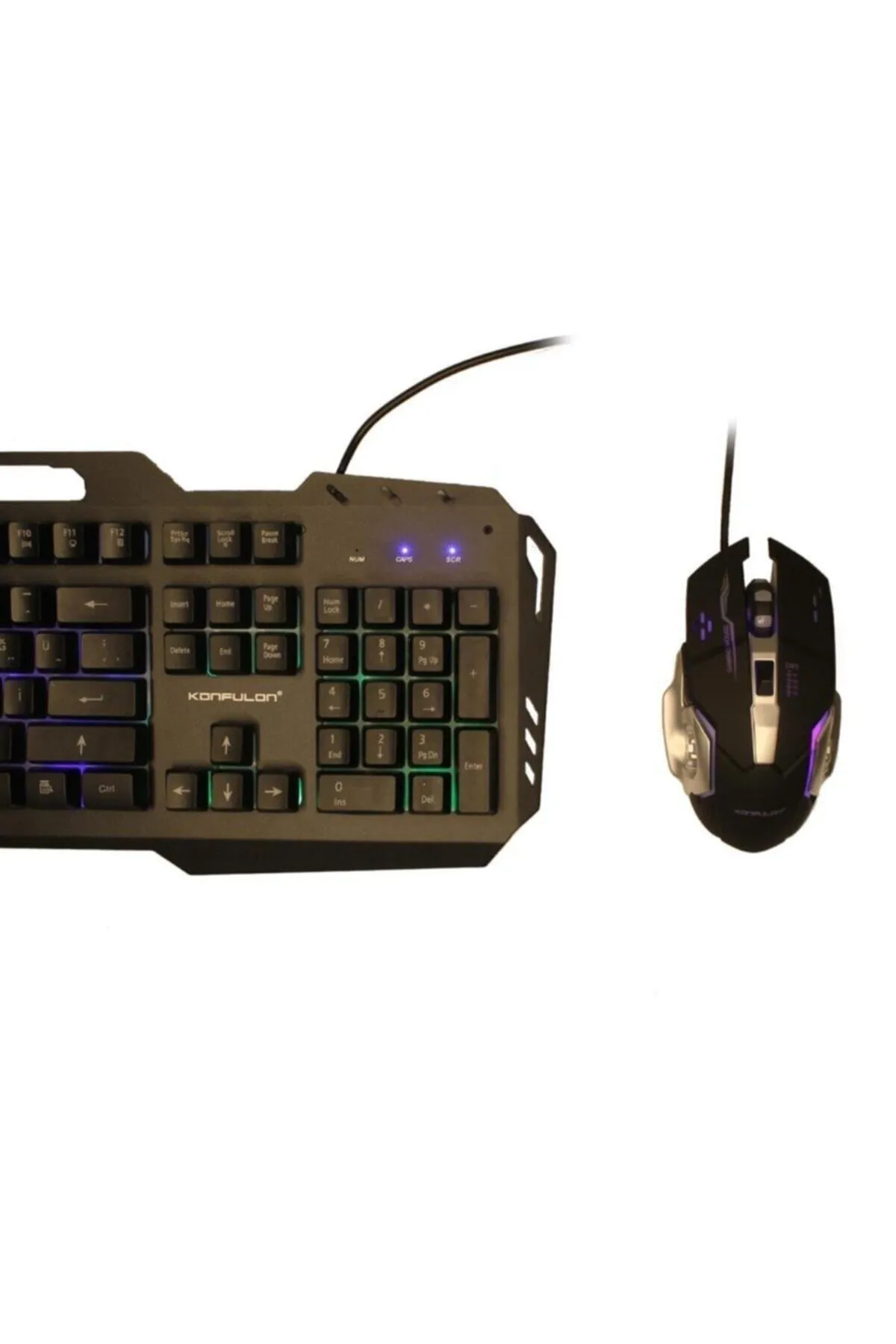 Konfulon W200 Rgb Işıklı Gaming Kablolu Q Klavye + Mouse Set