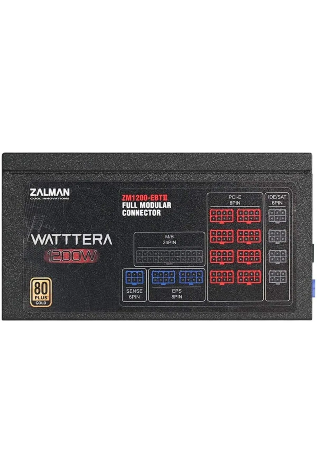 Zalman Wattera Zm1200-ebtıı - 1200w 80+ Gold, 13,5cm Fan, Modüler, Sessiz